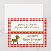 Goody Bag Topper Red Barn Boerderij Dieren Uitnodiging Briefkaart (Voorkant / Achterkant)