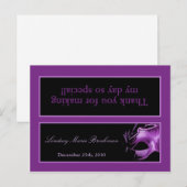 Goody Bag Topper Sweet 16 Paarse Lila Black Party Uitnodiging Briefkaart (Voorkant / Achterkant)