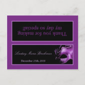 Goody Bag Topper Sweet 16 Paarse Lila Black Party Uitnodiging Briefkaart (Voorkant)