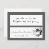 Goody Bag Topper Sweet 16 Zilver Wit Party Uitnodiging Briefkaart (Voorkant / Achterkant)