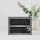 Goody Bag Topper Sweet 16 Zilver Zwart Party Uitnodiging Briefkaart (Staand voorkant)