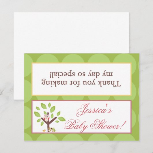 Goody Bag Toppers Liefde en Natuur Meisje Woodland Uitnodiging Briefkaart (Voorkant / Achterkant)