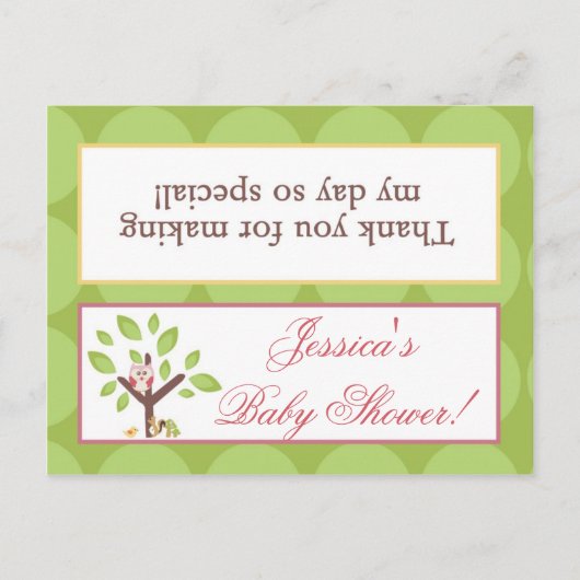 Goody Bag Toppers Liefde en Natuur Meisje Woodland Uitnodiging Briefkaart (Voorkant)