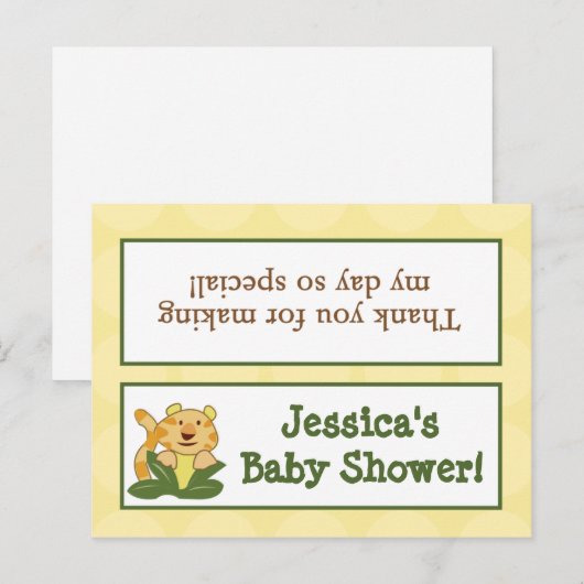 Goody Bag Toppers Oerwoud Baby's Uitnodiging Briefkaart (Voorkant / Achterkant)