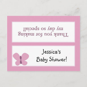 Goody Bag Toppers Sugar Plum Butterfly Uitnodiging Briefkaart