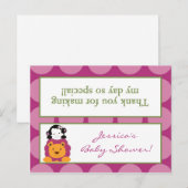 Goody Bag Toppers Sweet Safari Uitnodiging Briefkaart (Voorkant / Achterkant)