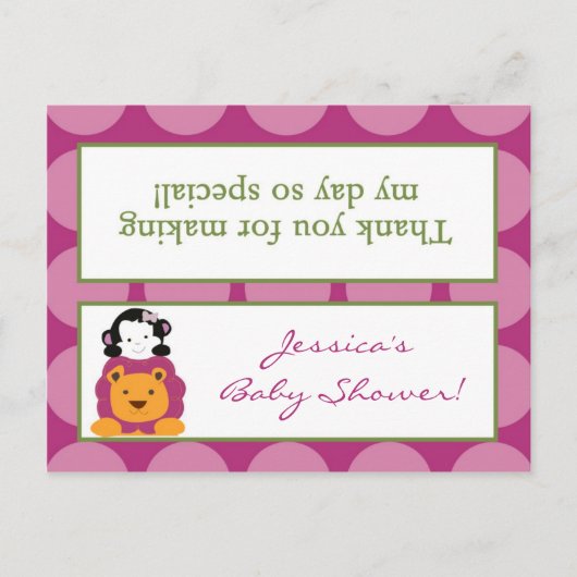 Goody Bag Toppers Sweet Safari Uitnodiging Briefkaart (Voorkant)