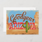 Goodyear Arizona Vintage Travel Briefkaart (Voorkant / Achterkant)