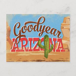 Goodyear Arizona Vintage Travel Briefkaart