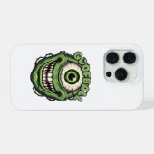 Goofball Monster Eye – Funny Creepy One-Eyed Carto iPhone Hoesje (Achterkant horizontaal)