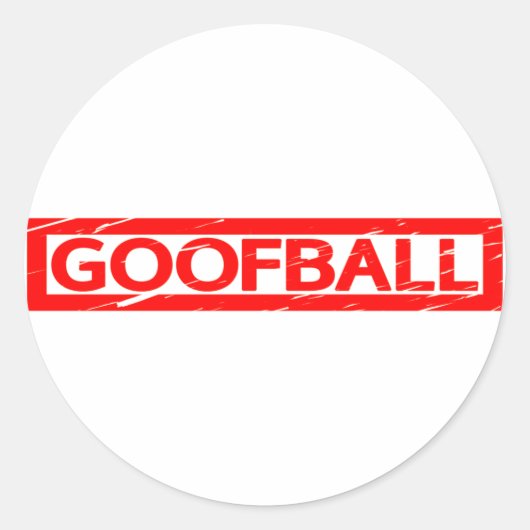 Goofball Stamp Ronde Sticker (Voorkant)