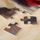 Goofy Boxer Dog Tangled in Christmas Lights Legpuzzel (Zijkant)