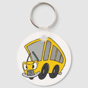 Goofy Bus van de School Sleutelhanger