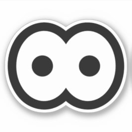 Goofy Cartoon Eyeball Vinyl Sticker