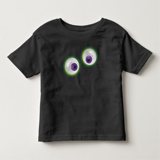 Goofy Cartoon Ghost Eyeballs Eyes Halloween Kinder Shirts (Voorkant)