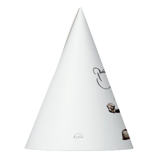 Goofy Cat Baseball Pitcher maakt gelukkige verjaar Feesthoedjes (Links)