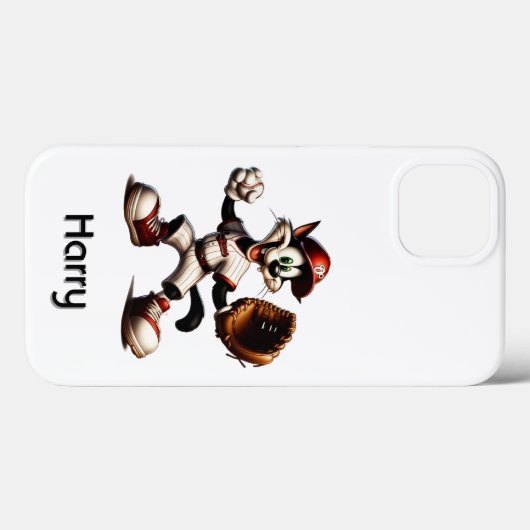 Goofy Cat Honkbal Pitcher eindigt persoonlijk Case-Mate iPhone Case (Achterkant (horizontaal))