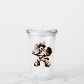 Goofy Cat honkbalwerper eindigt Acryl Drinkbeker (Voorkant)