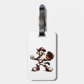 Goofy Cat honkbalwerper eindigt Bagagelabel (Achterkant verticaal)