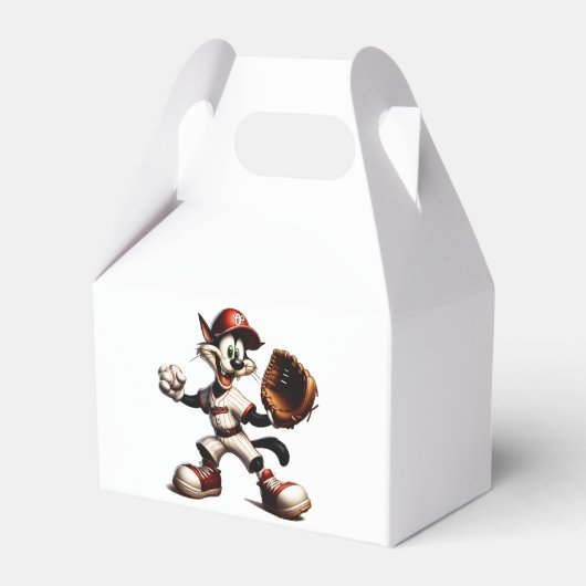 Goofy Cat honkbalwerper eindigt Bedankdoosjes (Achterkant)