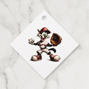 Goofy Cat honkbalwerper eindigt Bedankjes Labels