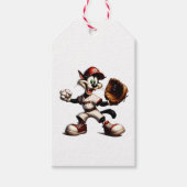 Goofy Cat honkbalwerper eindigt Cadeaulabel (Voorkant)