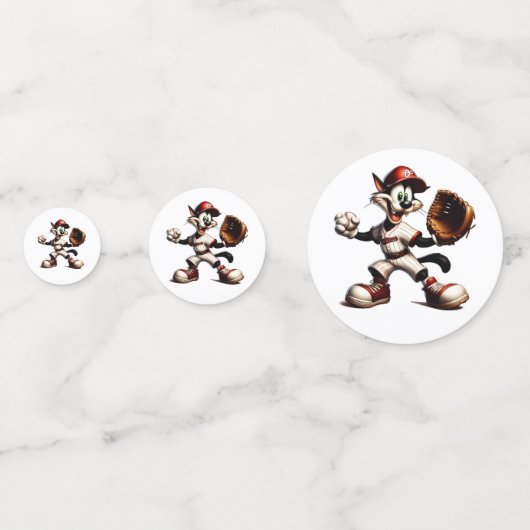 Goofy Cat honkbalwerper eindigt Confetti (Voorkanten)