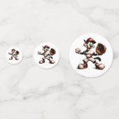 Goofy Cat honkbalwerper eindigt Confetti (Achterkanten)