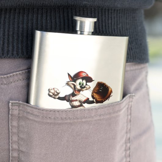 Goofy Cat honkbalwerper eindigt Flacon (Voorbeeld)