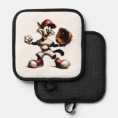 Goofy Cat honkbalwerper eindigt Pannenlap (Voorkant / Achterkant)