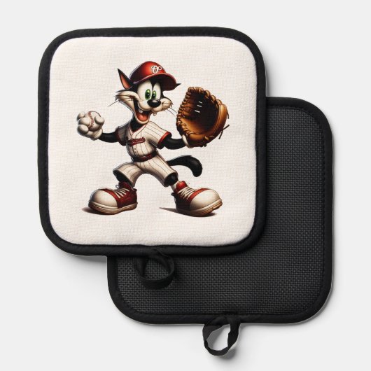 Goofy Cat honkbalwerper eindigt Pannenlap (Voorkant / Achterkant)