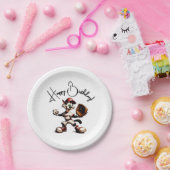 Goofy Cat honkbalwerper eindigt Papieren Bordje (Feest)