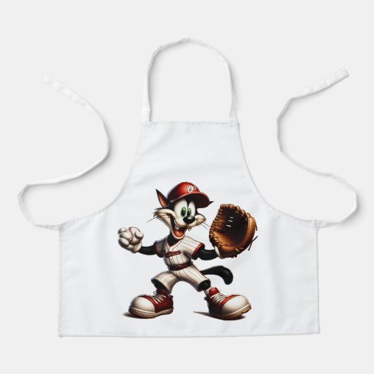 Goofy Cat honkbalwerper eindigt Schort (Voorkant)