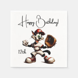 Goofy Cat honkbalwerper eindigt Servet