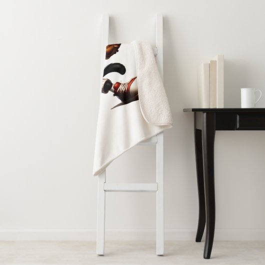 Goofy Cat honkbalwerper eindigt Sherpa Deken (In situ)