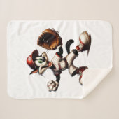 Goofy Cat honkbalwerper eindigt Sherpa Deken (Voorkant (horizontaal))