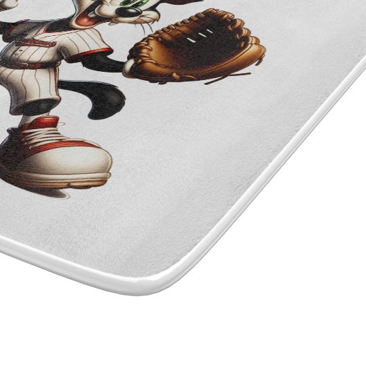 Goofy Cat honkbalwerper eindigt Snijplank (Hoek)