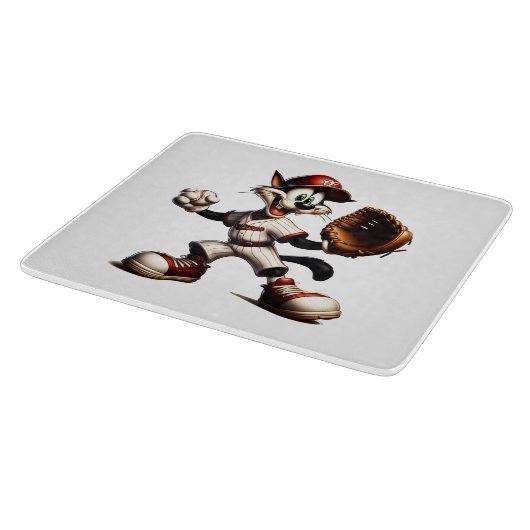 Goofy Cat honkbalwerper eindigt Snijplank (Hoek)