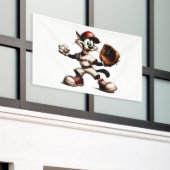 Goofy Cat honkbalwerper eindigt Spandoek (Buitenkant Gebouw)