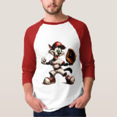 Goofy Cat honkbalwerper eindigt T-shirt (Voorkant)