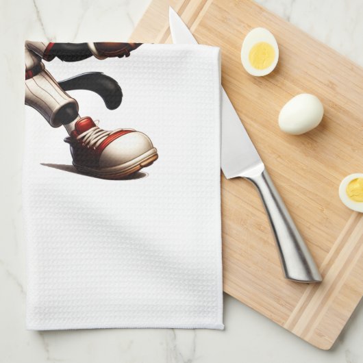 Goofy Cat honkbalwerper eindigt Theedoek (Quarter Fold)