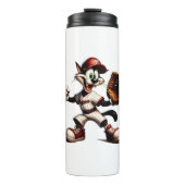 Goofy Cat honkbalwerper eindigt Thermosbeker (Voorkant)