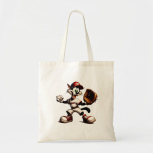 Goofy Cat honkbalwerper eindigt Tote Bag