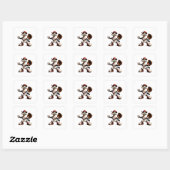 Goofy Cat honkbalwerper eindigt Vierkante Sticker (Vel)