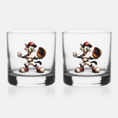 Goofy Cat honkbalwerper eindigt Whisky Glas (Voorkant)