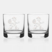 Goofy Cat honkbalwerper eindigt Whisky Glas (Achterkant)