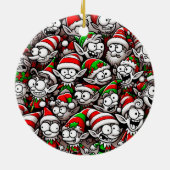 Goofy Christmas Elves Keramisch Ornament (Achterkant)