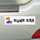 Goofy Clown in kleine auto Bumpersticker (Op auto)
