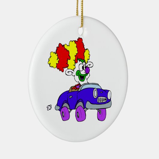 Goofy Clown in kleine auto Keramisch Ornament (Rechts)