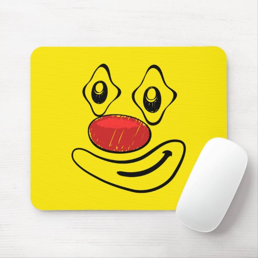 Goofy Clown Yellow Face Muismat (Met muis)